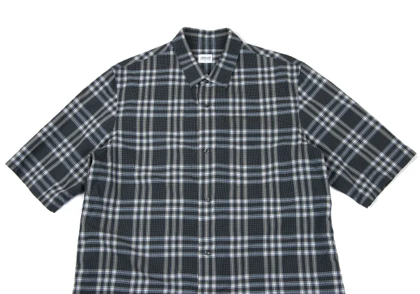 ARMANI COLLEZIONI Cotton Check Short Sleeve Shirt K-167248_002