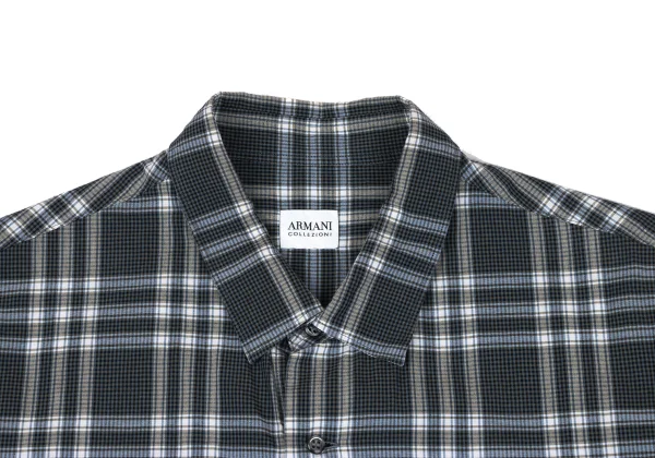 ARMANI COLLEZIONI Cotton Check Short Sleeve Shirt K-167248_003