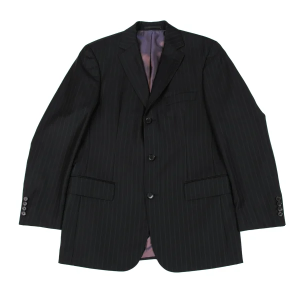 HUGO BOSS Striped Wool Tailored Jacket Grey,Charcoal S-M K-167253_001