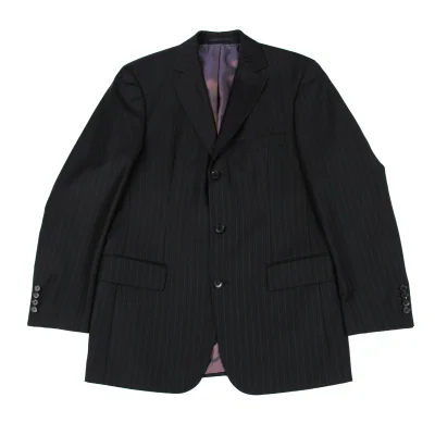 HUGO BOSS Striped Wool Tailored Jacket