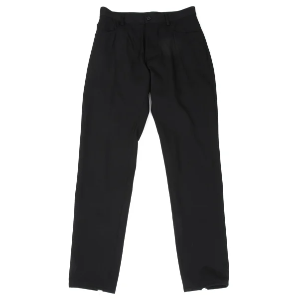 リミフゥLIMI feu ウールギャバダブルウエストパンツ 黒2