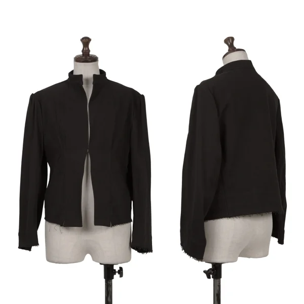 Y's Hem Cutting Hook Closure Jacket Black 1 K-167256_001