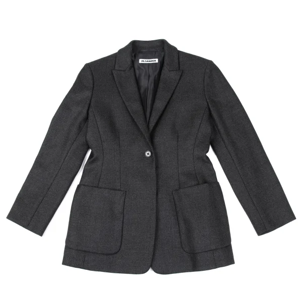 JIL SANDER Cashmere Blend Wool Tailored Jacket K-167259_002