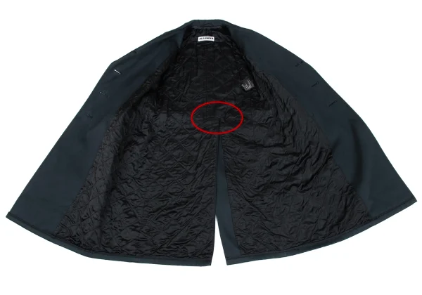 JIL SANDER Quilted Moleskin Double Coat K-167260_014