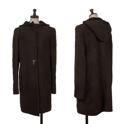 JIL SANDER Hooded Mouton Coat