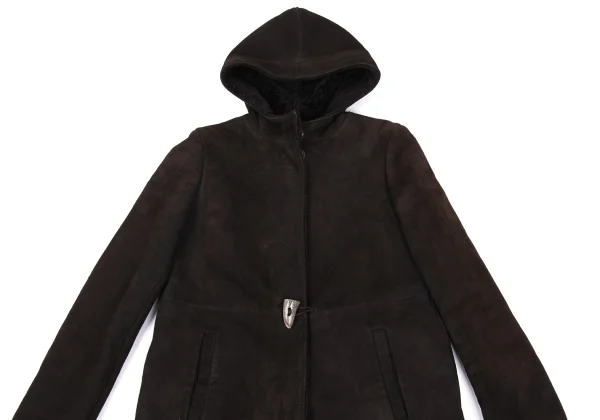 JIL SANDER Hooded Mouton Coat K-167261_003