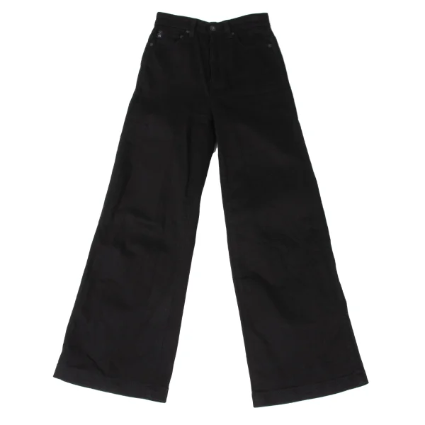 Theory Cotton Stretch Flare Pants Black XS K-167262_001