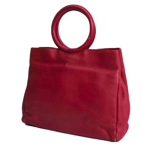 ROMEO GIGLI Circle Handle Leather Bag Red  K-167265_001