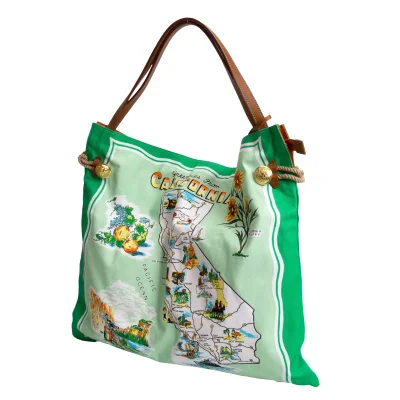 TOPKAPI Scarf Printed Canvas Tote Bag