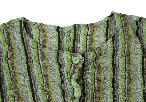 ISSEY MIYAKE me Dyed Wrinkle Pleats Stripe Cardigan K-167273_004