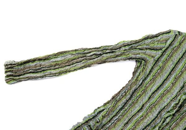 ISSEY MIYAKE me Dyed Wrinkle Pleats Stripe Cardigan K-167273_006