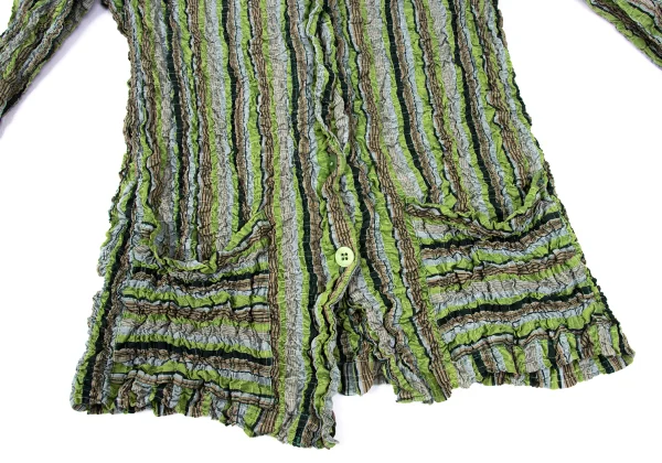 ISSEY MIYAKE me Dyed Wrinkle Pleats Stripe Cardigan K-167273_008