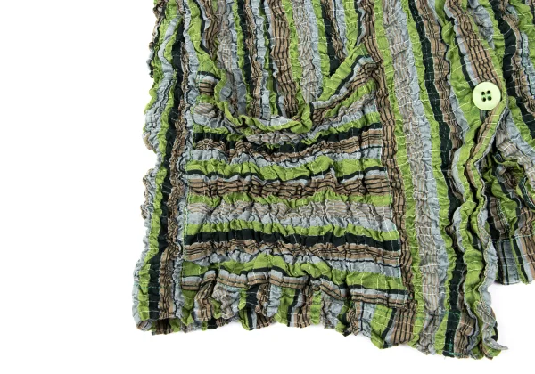 ISSEY MIYAKE me Dyed Wrinkle Pleats Stripe Cardigan K-167273_009