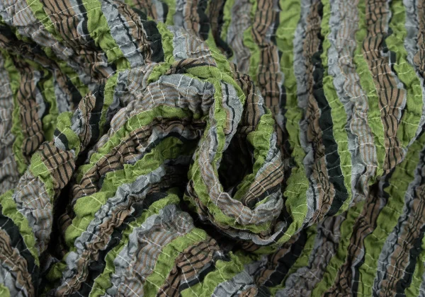 ISSEY MIYAKE me Dyed Wrinkle Pleats Stripe Cardigan K-167273_014