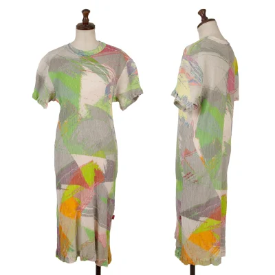 ISSEY MIYAKE HaaT Graphic Printed Crape Dress
