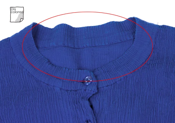 ISSEY MIYAKE HaaT Dyed Crew Neck Crepe Pleated Cardigan K-167281_004