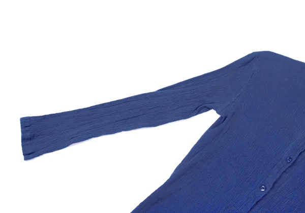 ISSEY MIYAKE HaaT Dyed Crew Neck Crepe Pleated Cardigan K-167281_006