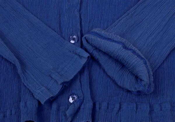 ISSEY MIYAKE HaaT Dyed Crew Neck Crepe Pleated Cardigan K-167281_007