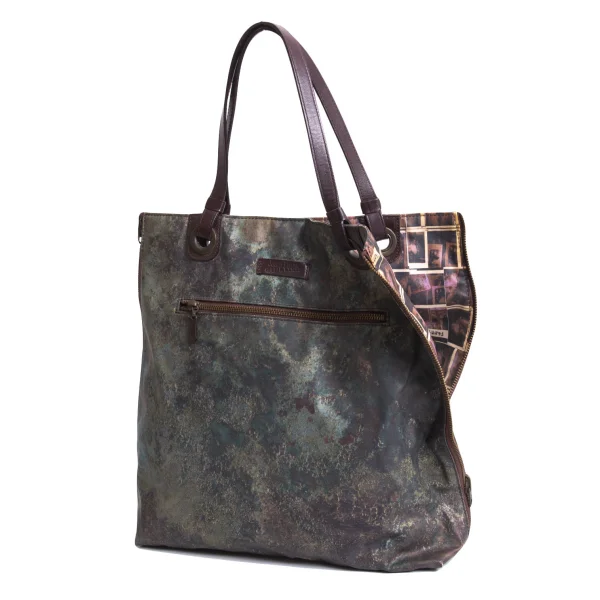 Jean Paul GAULTIER Reversible Cyber Tote Bag Dark Green  K-167288_001