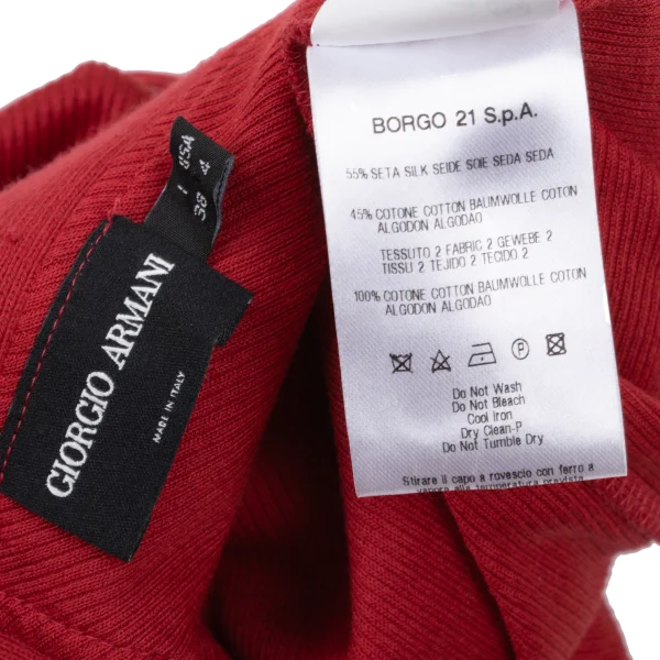 EMPORIO ARMANI Silk Blend Ribbed Sleeveless Top K-167291_011