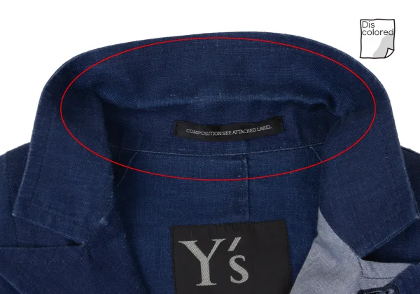 Y's Cotton Pattern Switching Peak Lapel Jacket K-167293_006