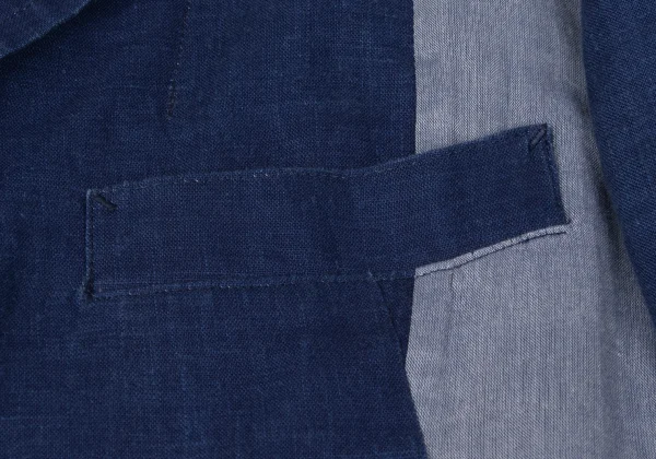 Y's Cotton Pattern Switching Peak Lapel Jacket K-167293_007