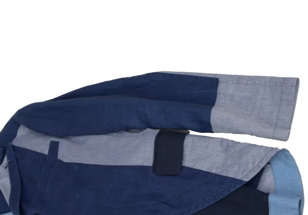 Y's Cotton Pattern Switching Peak Lapel Jacket K-167293_009