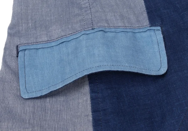 Y's Cotton Pattern Switching Peak Lapel Jacket K-167293_012