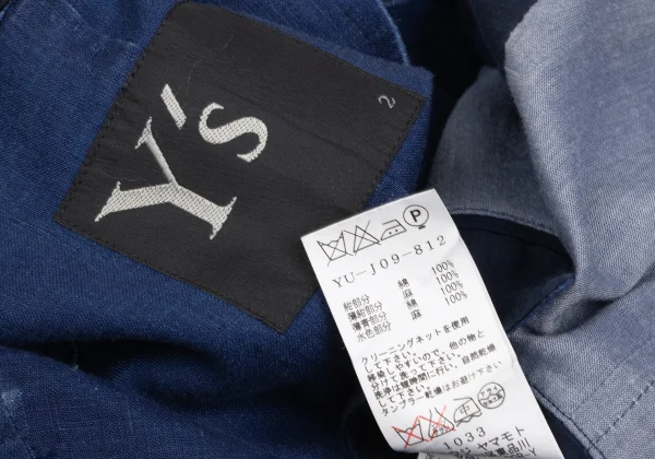 Y's Cotton Pattern Switching Peak Lapel Jacket K-167293_020