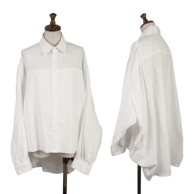 Y's Cotton Back Long  Wide Silhouette Long Sleeve Shirt