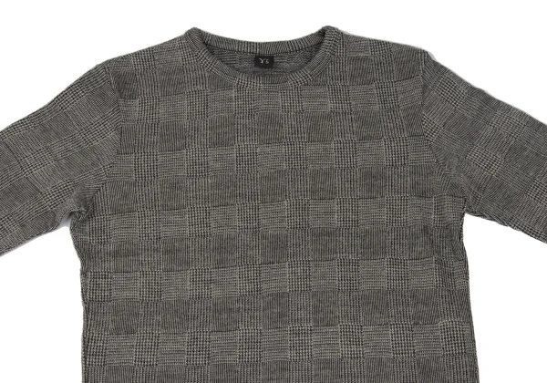 Y's Wool Blend Checker T Shirt K-167295_003