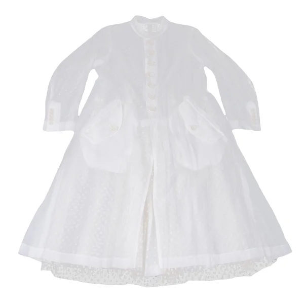 Unbranded Dot Lined Tulle Long Coat K-167299_002