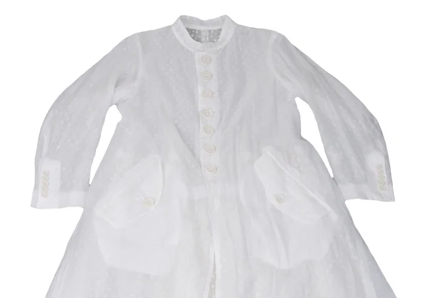 Unbranded Dot Lined Tulle Long Coat K-167299_003