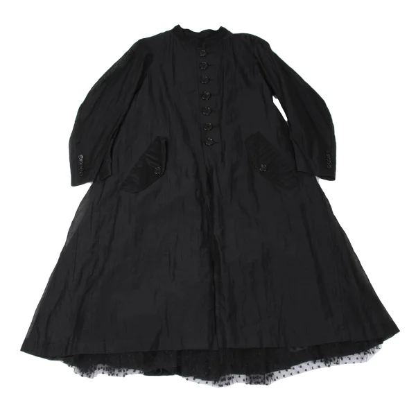 Unbranded Dot Lined Tulle Long Coat K-167300_002