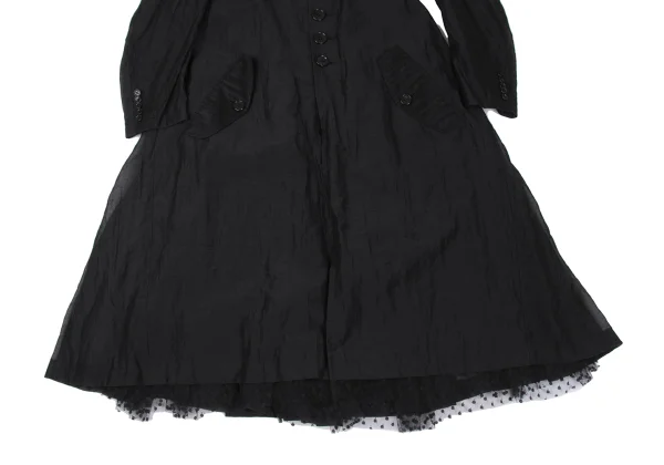 Unbranded Dot Lined Tulle Long Coat K-167300_008