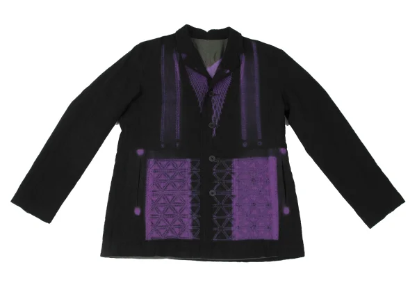 Unbranded Geometric Printed Jacket K-167301_002