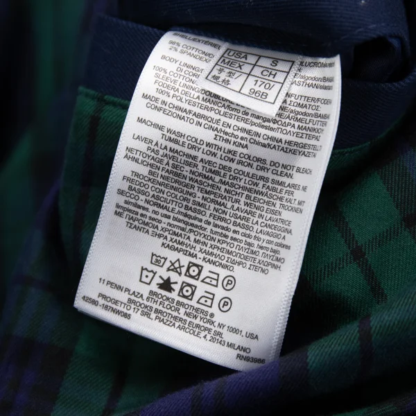 Brooks Brothers Check Lining Swing Top K-167310_015