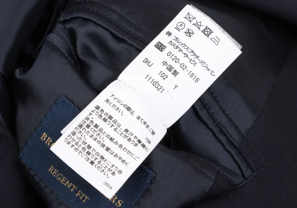 Brooks Brothers Wool Poly Metal Button Jacket K-167311_017