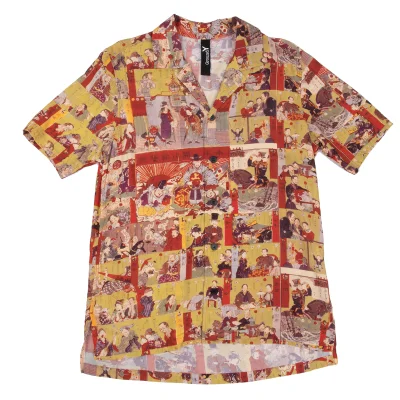 Ground Y×KYOSAI KAWANABE Japanese Woodblock Printed Shirt