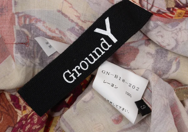 Ground Y×KYOSAI KAWANABE Japanese Woodblock Printed Shirt K-167312_014