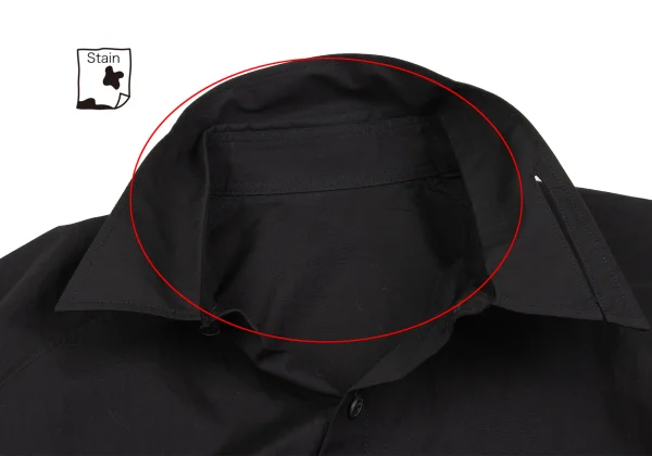 Yohji Yamamoto POUR HOMME Cotton Asymmetry Collar Shirt K-167316_005