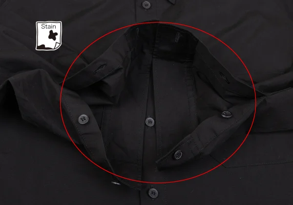 Yohji Yamamoto POUR HOMME Cotton Asymmetry Collar Shirt K-167316_011