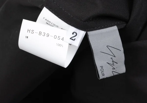 Yohji Yamamoto POUR HOMME Cotton Asymmetry Collar Shirt K-167316_018