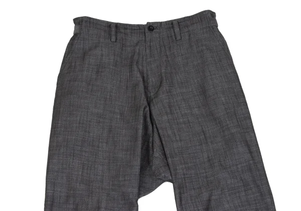 Yohji Yamamoto NOIR Cotton Chambray Dropped Crotch Pants K-167318_002