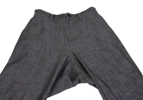 Yohji Yamamoto NOIR Cotton Chambray Dropped Crotch Pants K-167318_003