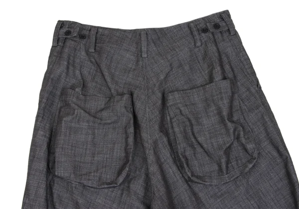 Yohji Yamamoto NOIR Cotton Chambray Dropped Crotch Pants K-167318_010