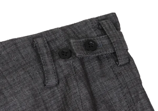 Yohji Yamamoto NOIR Cotton Chambray Dropped Crotch Pants K-167318_011