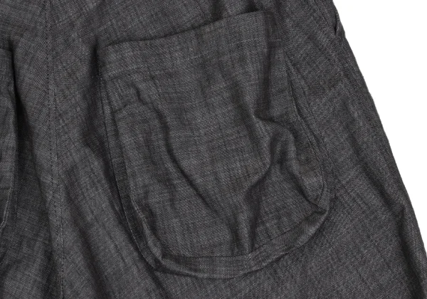 Yohji Yamamoto NOIR Cotton Chambray Dropped Crotch Pants K-167318_012