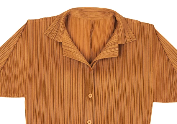 PLEATS PLEASE Open Collar Short Sleeves Shirt K-167321_003
