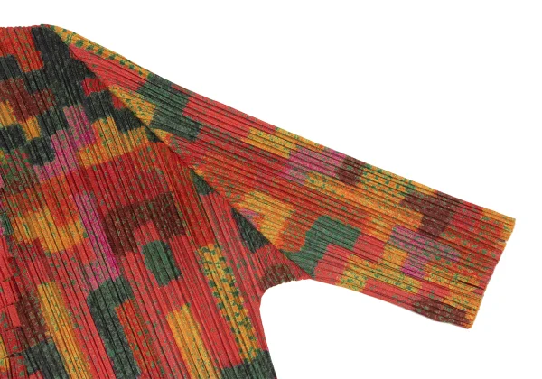 PLEATS PLEASE Cutting Graphic Printed Cardigan K-167325_007